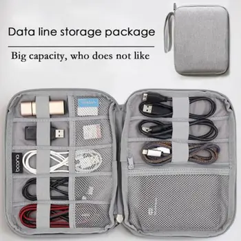 

Portable Multifunctional All in One Travel Bag Digital Accessories Storage Bag Data Cable USB Organizer Case