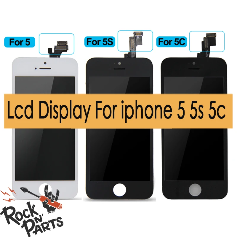 

LCD Display with Touch Screen Digitizer Assembly for iphone 5 5s 5c LCDs No Dead Repair Part Black White