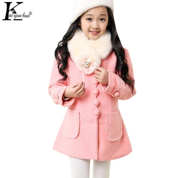 

KEAIYOUHUO Winter Girls Jackets Coats For Kids Warm Baby Coats Children Clothing Hooded Cotton-padded Clothes Jackets For Girls
