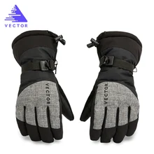 Векторные женские мужские лыжные перчатки водонепроницаемые перчатки для сноубординга зимние мотоциклетные зимние ветрозащитные спортивные лыжные перчатки