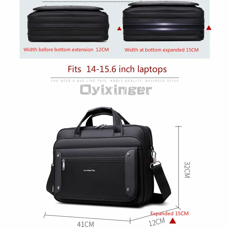 Большая вместительная сумка для ноутбука Macbook Pro, мужская сумка-портфель, 15,6 дюймов, сумки для офиса на плечо для мужчин, большая дорожная сумка для ноутбука