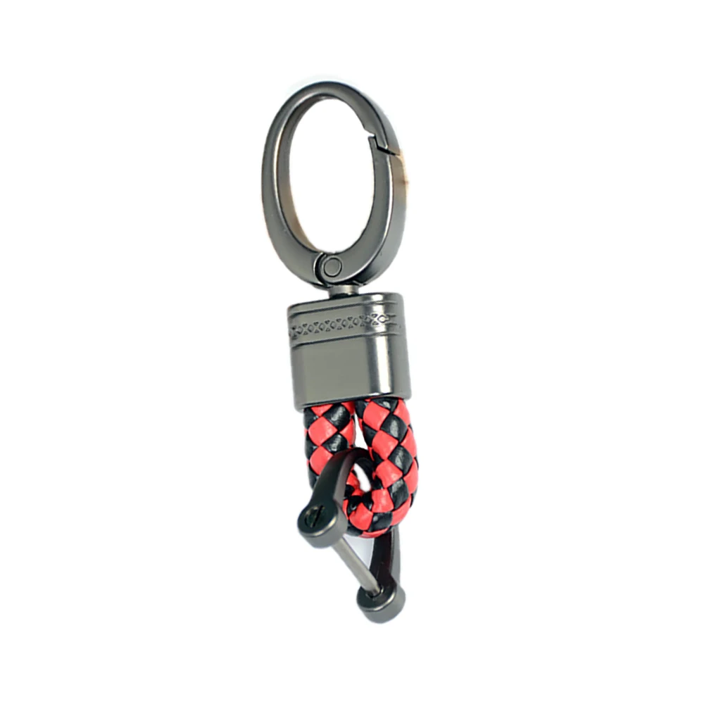 Leather Car Key Chain Handmade Horseshoe Buckle Key Ring For Business