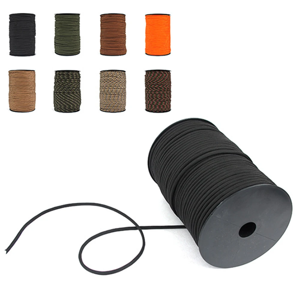 

100M Parachute Cord Roll 550 Type Paracord Lanyard Rope 9 Strand Cores Rescue Tent Hiking Rope Roll Parachute Cord