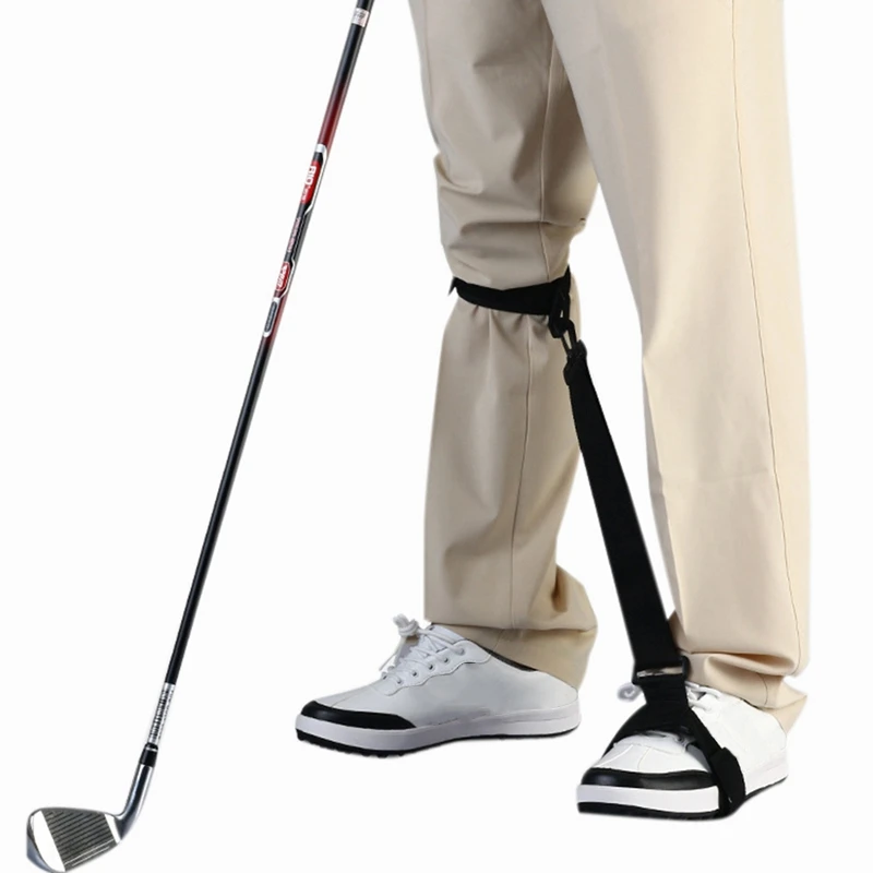 Golf Swing Trainer Golf Post Orthotics Correction Leg Posture Corrector Belt Golf Training Aid for Beginner Leg Strap Corrector