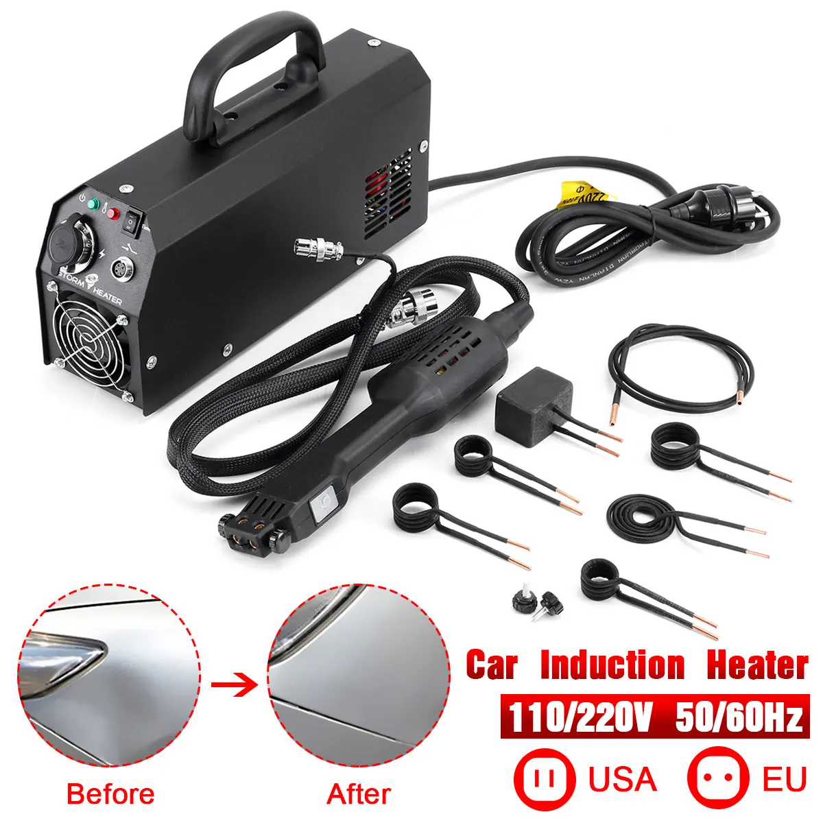 

110/220 V 2000W Car Induction Heater Repair Machines Tool Paintless Removing for Car Repair Removal of Dents Car Body Repair