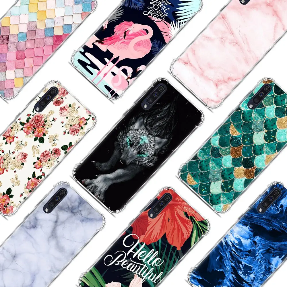 Чехол для телефона Samsung Galaxy A50 стильный дизайн цветной окрашенный чехол с защитой