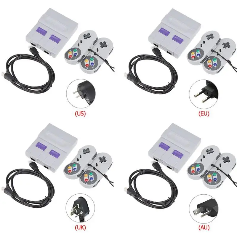 ALLOYSEED Retro Mini HDMI TV Video Game Console 8Bit Handheld Game Player With 2 Gamepad Controller Built-In 821 Classic Games