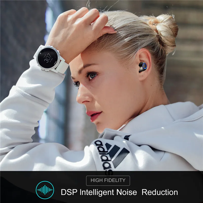 CLAITE True Беспроводной 2 в 1 Мощность банк наушники вкладыши TWS с двойной bluetooth 5 0 HiFi IPX7