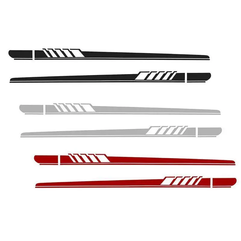 

2 Pieces Car Side Body Sticker Vinyl Long Stripe Waterproof Stylish Simplicity Decal Auto Decoration Accessories Supplies