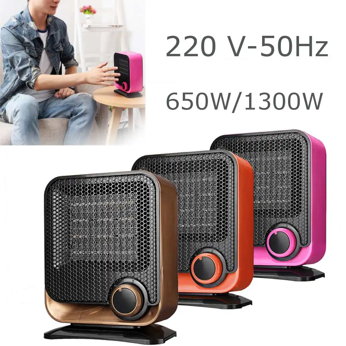 

Indoor PTC Ceramic Electric Portable Heater Energy Saving Desktop Fan Heater Shake Head Radiator For Winter Mini Warm Heater