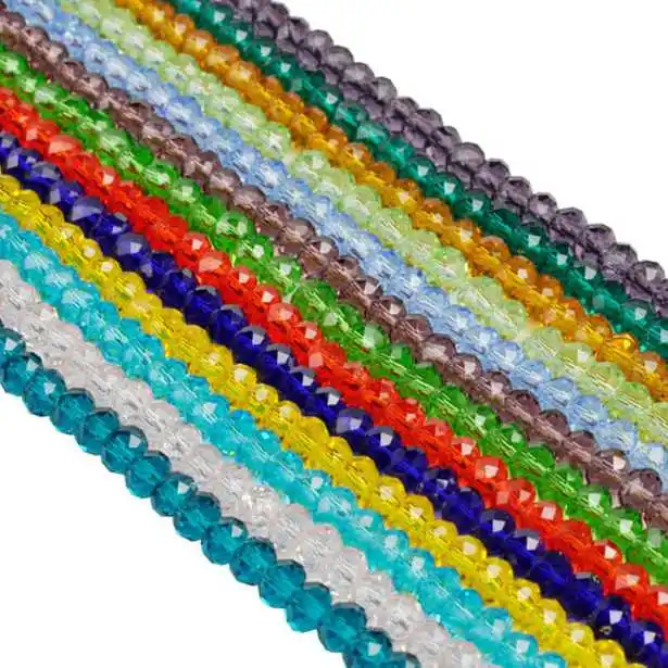 

Wholesale Bead 6mm 8mm 50Pcs DIY Spacer Loose Beads Bicone Crystal Glass Jewelry Making Accessories