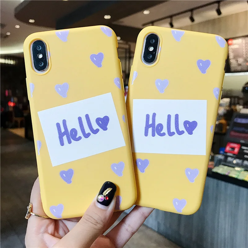 

Lovebay Phone Case For iPhone 6 6s 7 8 Plus X XR XS Max 5 5s SE Cute Cartoon Flamingo Love Heart Soft TPU For iPhone X Cover