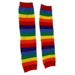Пара разноцветных полосатых гетры для маленьких детей, леггинсы, носки