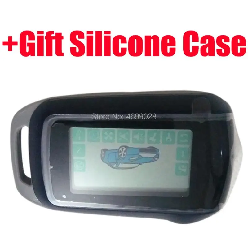 

A94 LCD remote Control Keychain + Gift Cover For Russian Key chain Fob Starline A94 LCD Remote Control 2 Way Car Alarm System