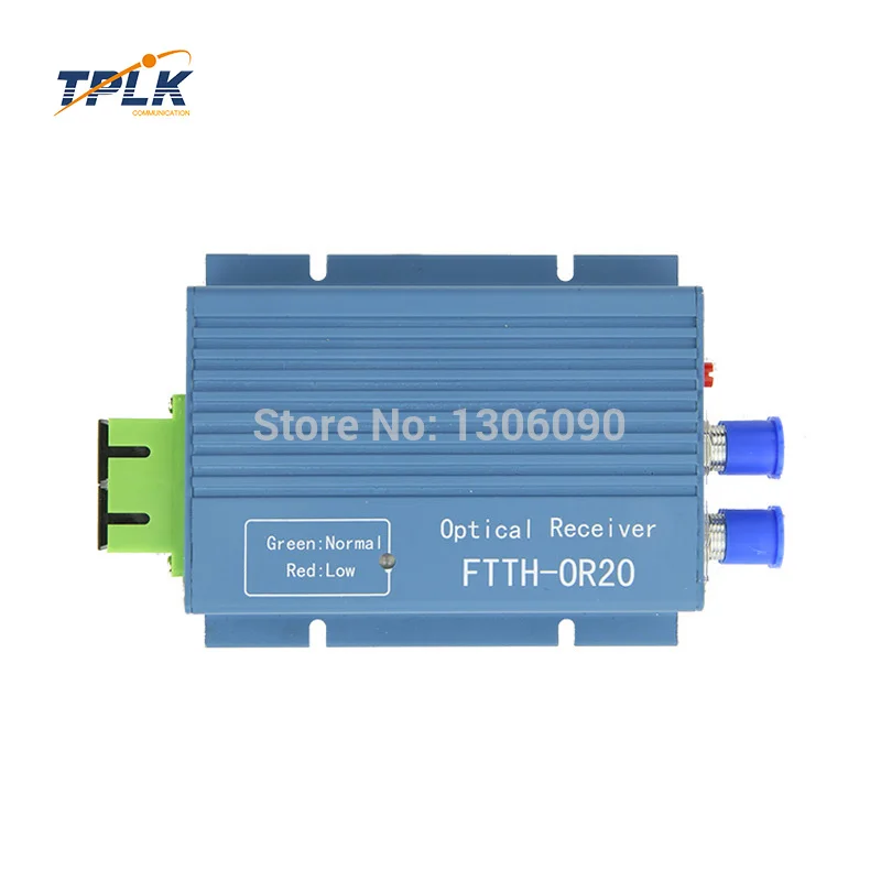 

10pcs Aluminium CATV FTTH AGC Micro SC APC Duplex Connector with 2 output port WDM for PON FTTH OR20 CATV Fiber Optical Receiver