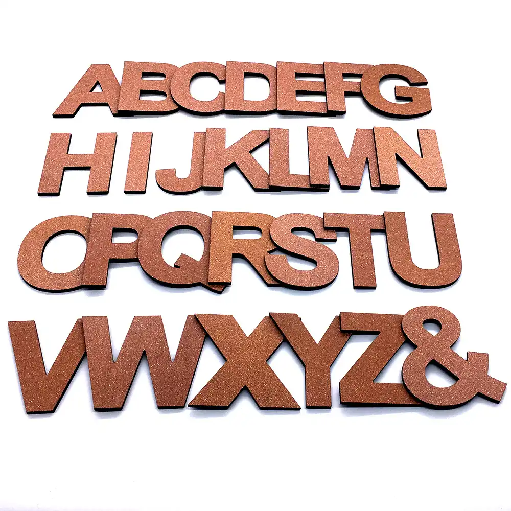 9cm 3 54 Pvc Golden Uppercase English Letters Interior Wall