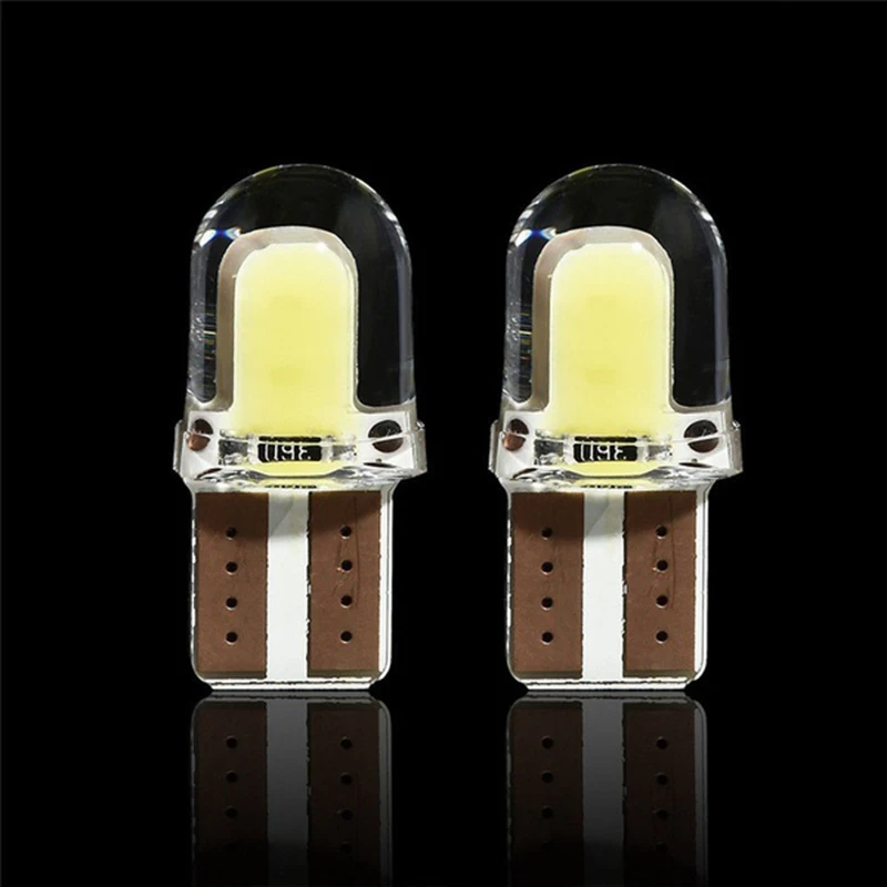 10 шт. светодиодный светильник T10 W5W COB SMD CANBUS яркая кварцевая лампа белого