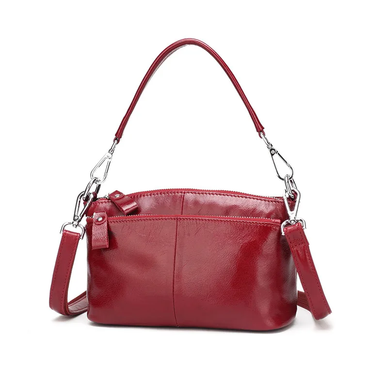 

Fashion Genuine Leather Handbags Women Wax Oil Bag Shoulder Bags Female Bag Women Luxury Leather Bolsas Feminina Bag Women
