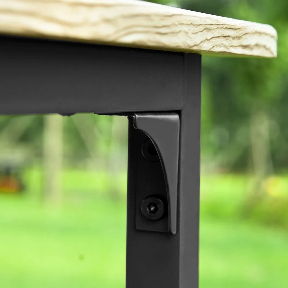 SoBuy OGT10-N Wooden Bar Set-1 Table and 2 Stools Home Kitchen Breakfast Furniture Dining Set