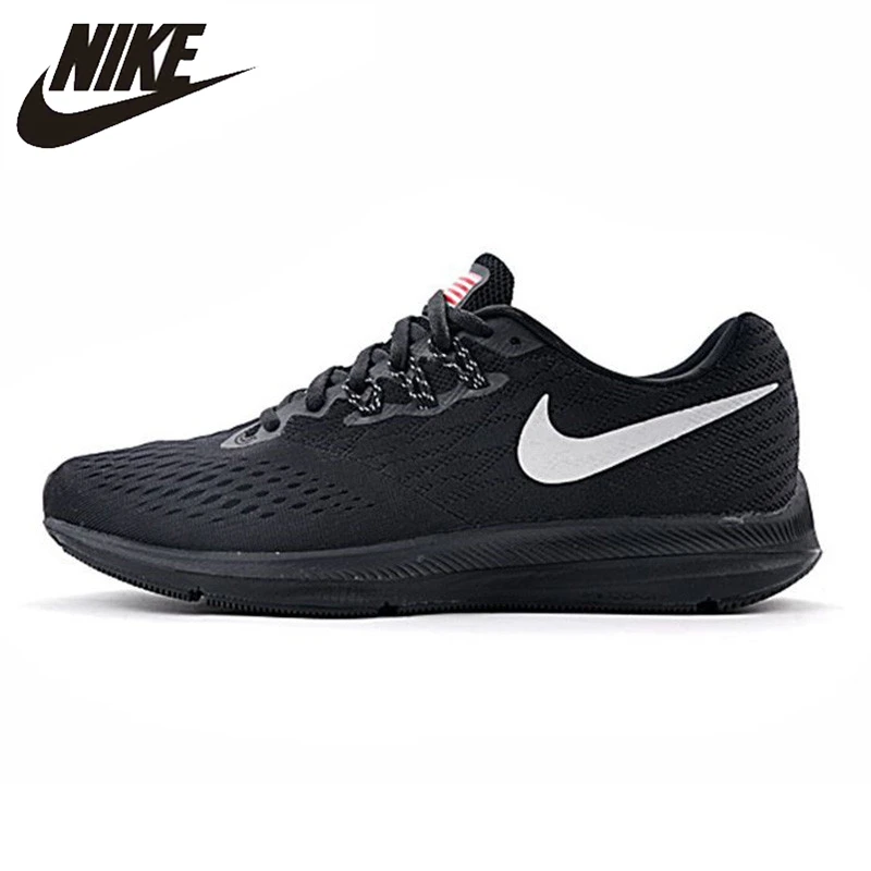 

NIKE ZOOM WINFLO 4 SHIELD Men's Running Shoes Wearable Non-slip Sport Shoes Breathable Lightweight Sneakers #898466-999