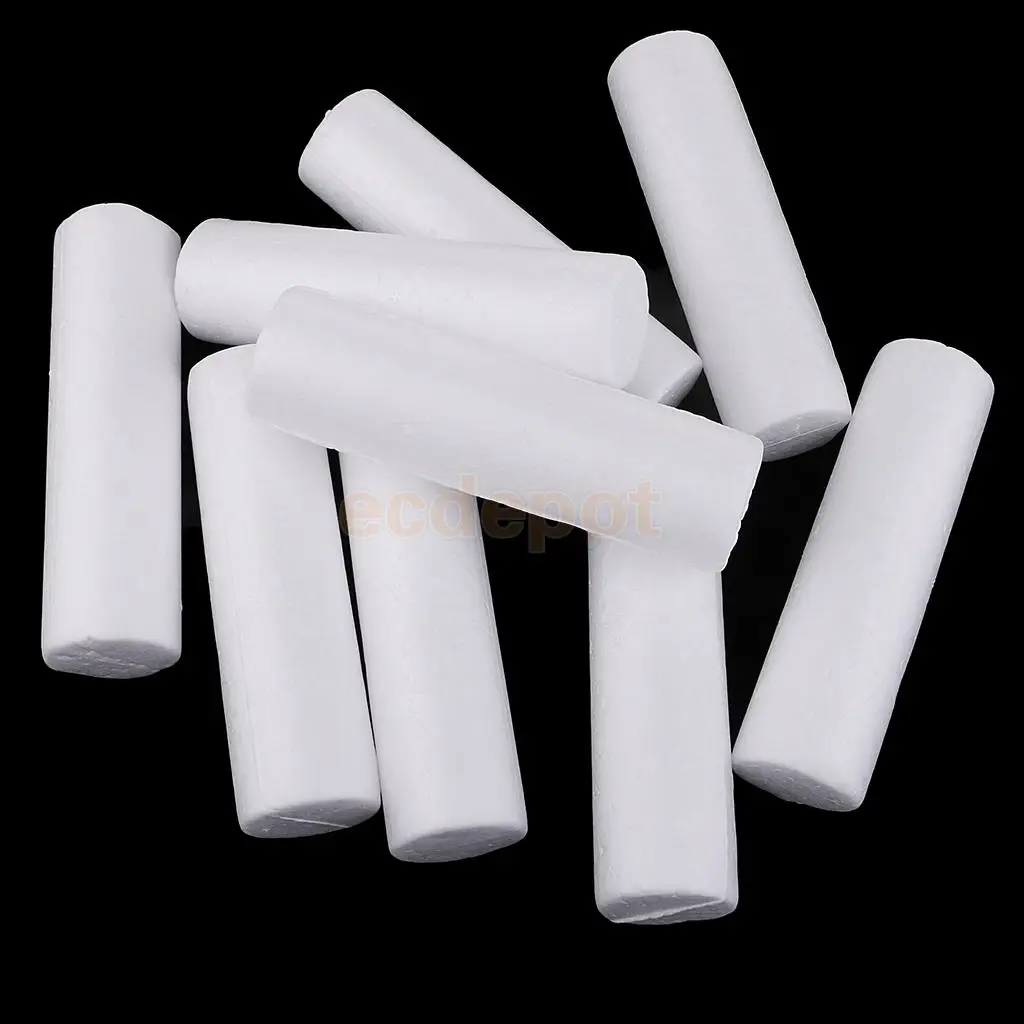 10x Cylinder Shape Styrofoam Foam Material for Kids Modeling Craft 14x4.5cm