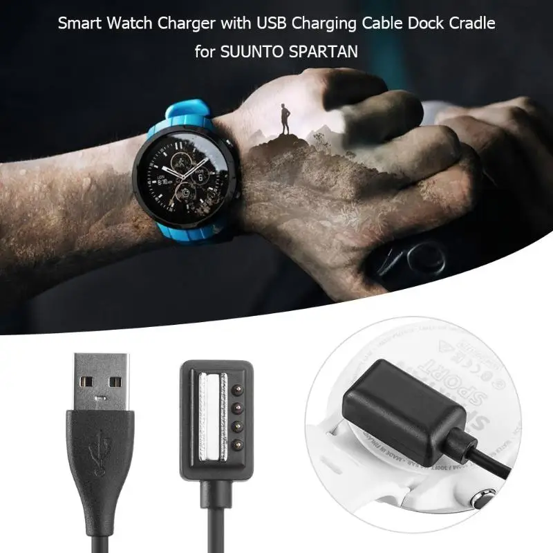 

ALLOYSEED 104cm Smart Watch USB Fast Charging Cable Charger Dock Cradle For Suunto Spartan Sport / Ultra Smartwatch USB Charger