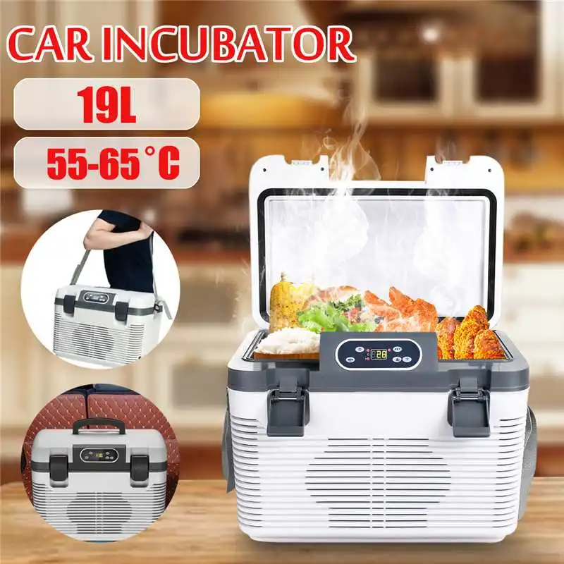 

19L 68W Double-system Refrigerator Car Ice Pack Car Cooler heating Box With Remote Control Home Car Dual-purpose Refrigerator
