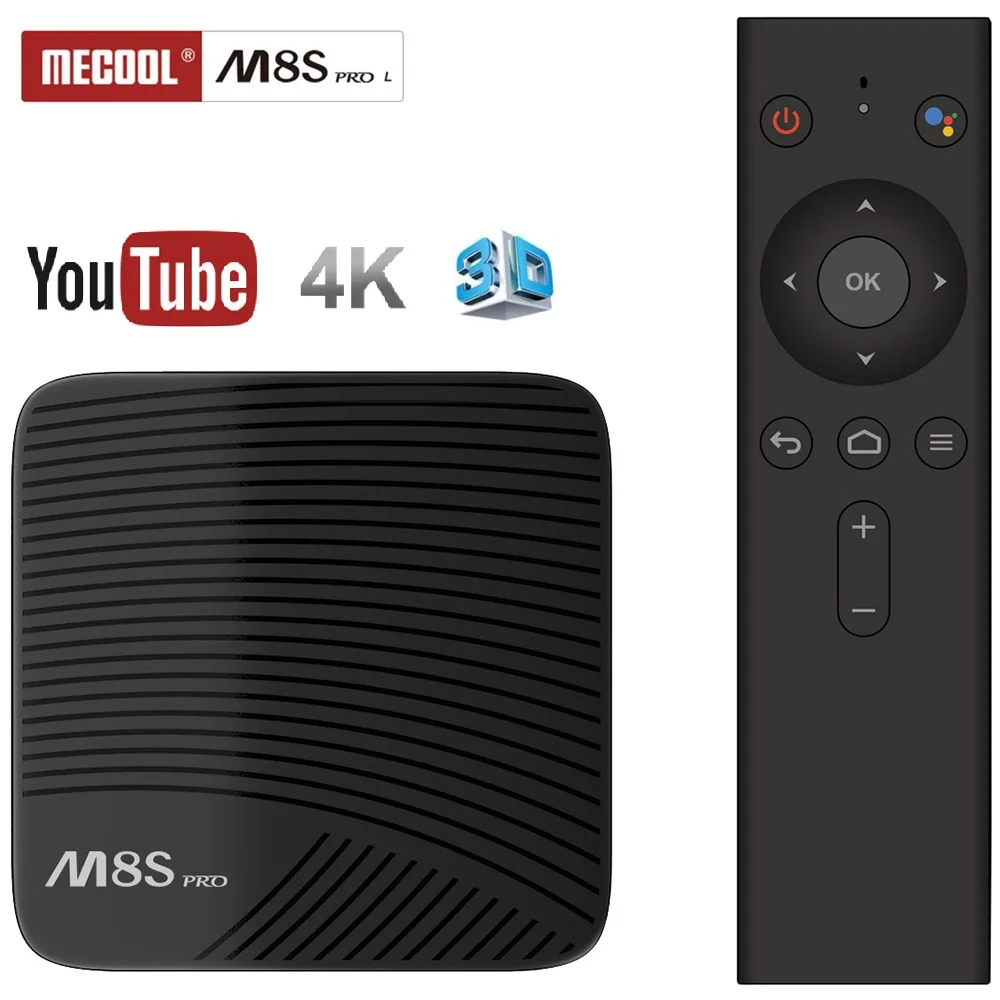 

Mecool M8S PRO L 4K TV Box Amlogic S912 Bluetooth Android 7.1 3G RAM Smart Set Top Box Voice Remote Control Media Player