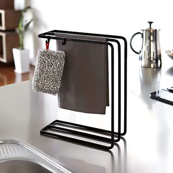 

Towel Rack Stand Freestanding 3 Tier Vertical Iron Rag Storage Towel Rack Kitchen Supply Home Tableware Dish Cloth Holders