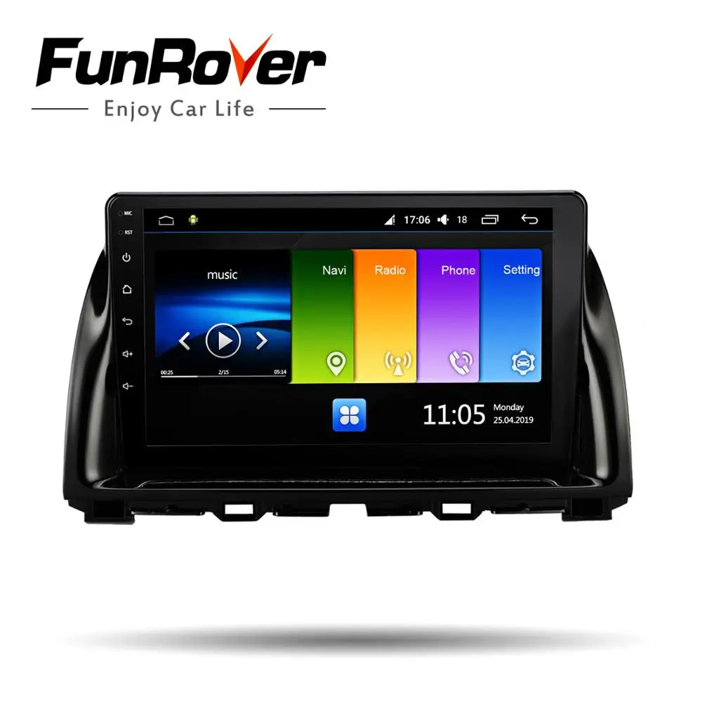 Discount FUNROVER android 9.0 2.5D+IPS car dvd multimedia player For Mazda CX-5 CX5 2013-2016 radio gps navigation stereo autoradio DSP 2