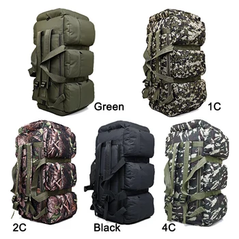 

90L Large Capacity Outdoor Hiking Backpack Military Tactical Pack Camouflage Luggage Bag Camping Tent Quilt Container