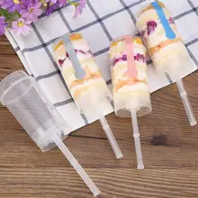 Самодельная выпечка, 6 шт., торты, поп, пуш-контейнеры, квадратная, в форме цветка, прозрачная еда, толкатель, чашка, ведро, чашка для торта