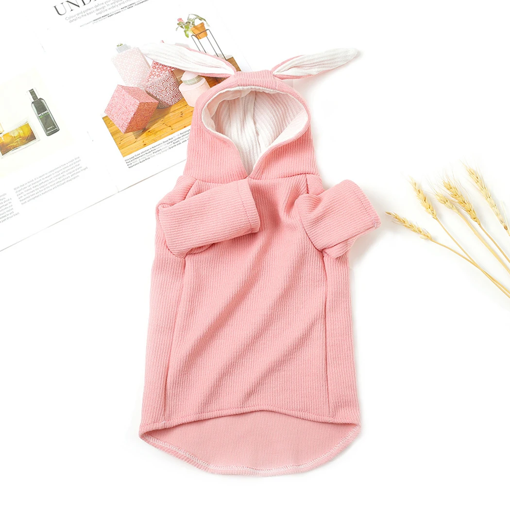 

Pet Clothes Creative Lovely Rabbit Ear Warm Dog Clothes Cat Clothes Rabbit Ear Sweater Pet Home Clothing For Easter