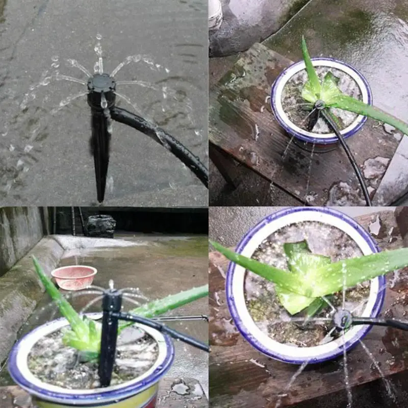 

25pcs Adjustable Drippers Irrigation System Water Flow Irrigation Drippers 360 Degree Emitter Drip Watering Kits Garden Supplies