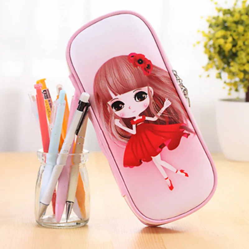 Kawaii Девушка Дизайн школьный пенал большой ёмкость Карандаш сумка из