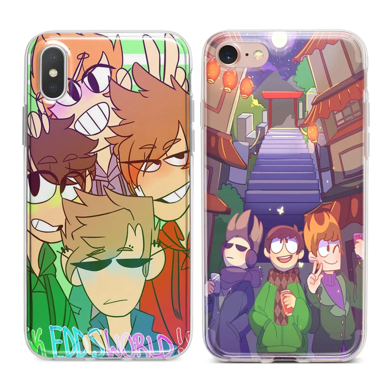 Eddsworld мультфильм Coque Мягкий ТПУ силиконовый чехол для телефона iPhone XS Max XR 7 8 6 6S Plus 5S