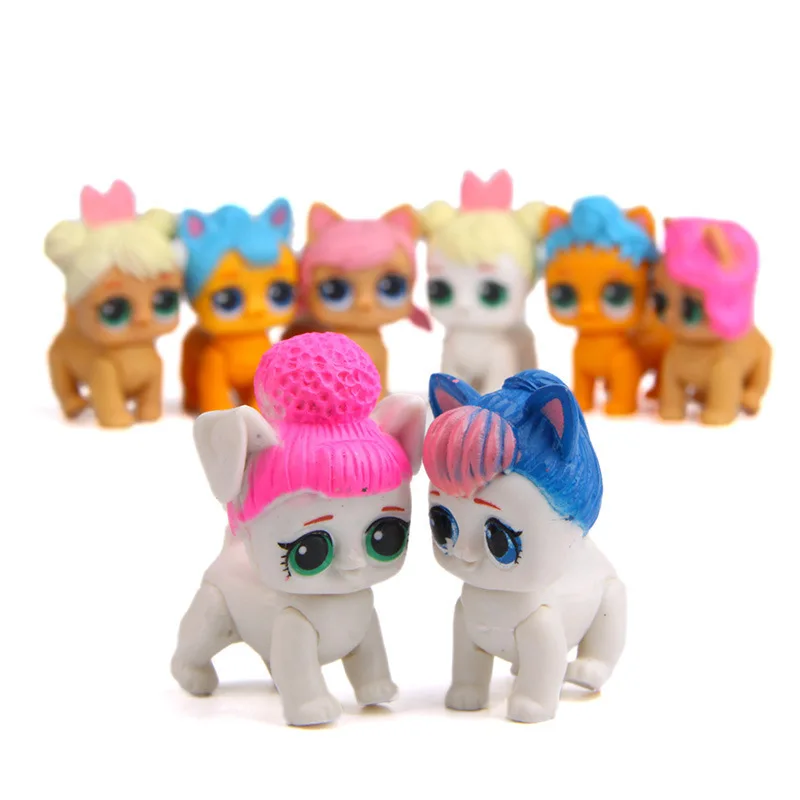 8pcs lol Pony Unicorn Serie Pets DOLL Action Figures Model Toy Bag Little Pet Shop Mini Toy Animal Cat Dog Toys For Children