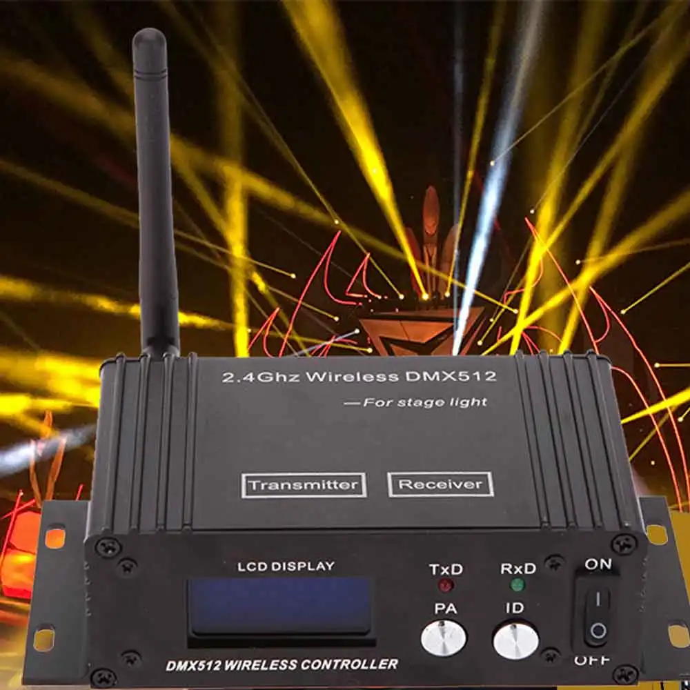 Профессиональный 2 4G беспроводной DMX 512 контроллер передатчик приемник ЖК дисплей