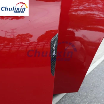 

free shipping Alfa romeo refit the door of the door prevent chafing strip Giulia julieta Stelvio carbon fiber anti-collision