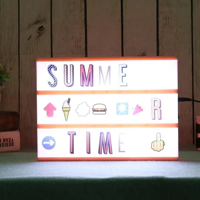 

A4 LED DIY Letter Card Combination Cinema Light Box Advertising Lights Lamp Letters Cards USB PORT Powered Cinema Lightbox