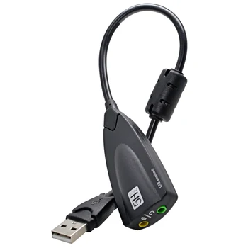 

new 5HV2 External USB Sound with cable 7.1 Channel 3D CH Virtual Channel Sound Track Audio Adapter Tarjeta 200pcs
