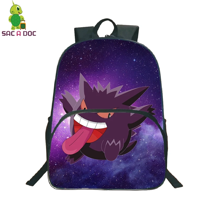 Pokemon Gengar Galaxy Universe Space Backpack Children School Bags  Women Men Daily Backpack Pokemon Travel Shoulder Bags