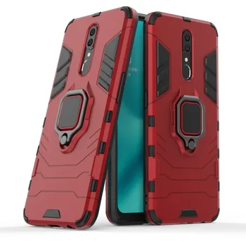 

100pcs/lot Stand PC +TPU 2 in 1 Hybrid Armor ring phone Case For OPPO RENO Z F11 R17 R15 K3 pro A9 A7 A7X A5 R15x R11s plus