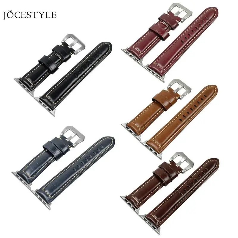 

4 Color Hot Sell Leather Watchband Replacement for iWatch Series 1/2/3 38mm Watch Strap with Genuine Leather Straps Dropshipping
