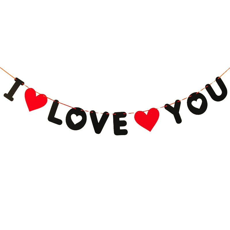 1 комплект из 3 изделий с принтом в виде буквы м I LOVE YOU баннер на День святого
