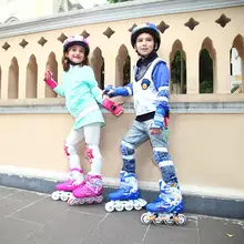 Унисекс интеграл сталь пластик Крытый Открытый ролик детей Tracer регулируемые роликовые коньки комплект