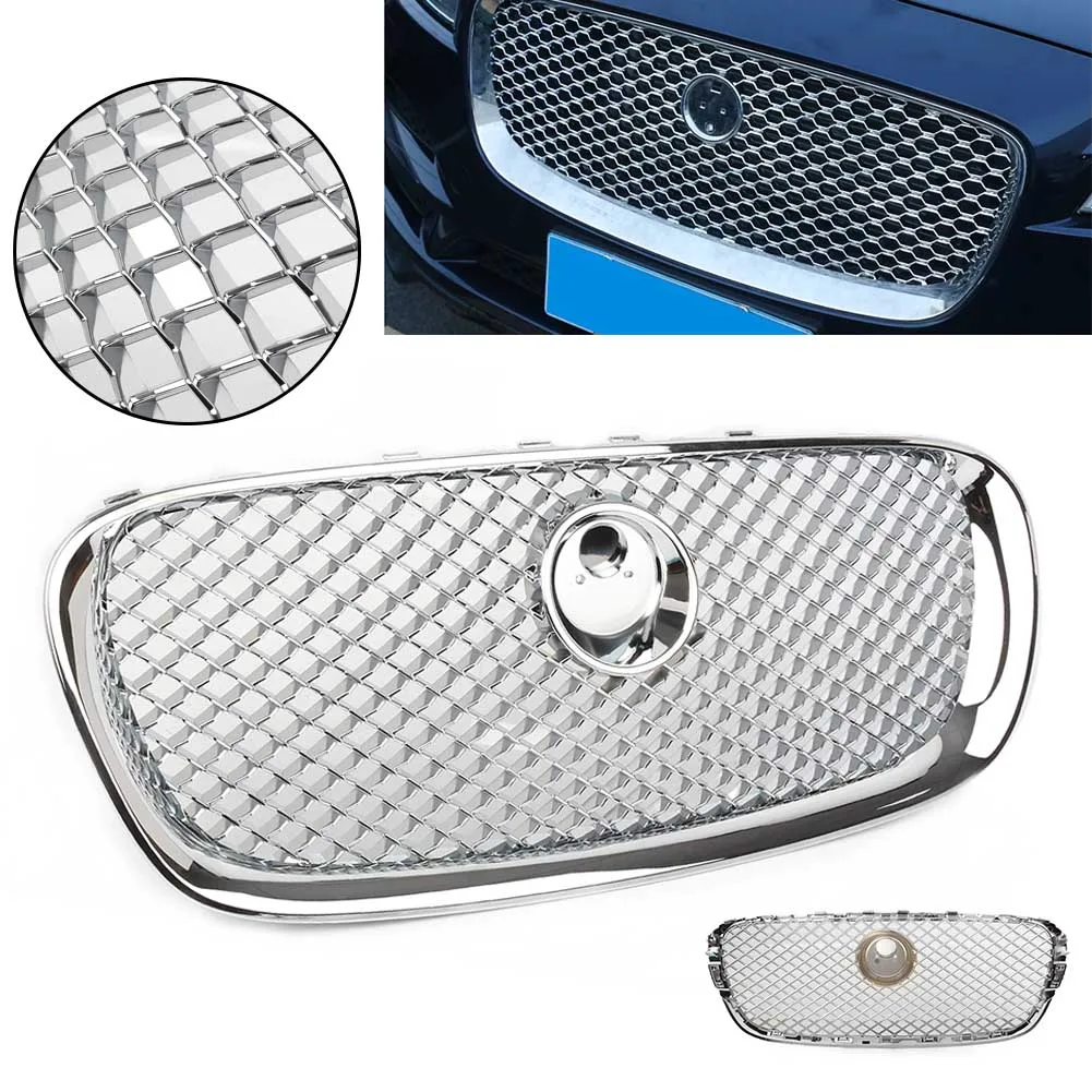 

1x Car Front Upper Mesh Grille Radiator Grill for Jaguar XF 2008 2009 2010 2011 Chrome