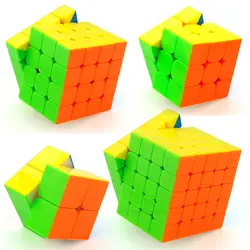 Мою Cubing классе Подарочная коробка посылка 2x2 3x3 4x4 5x5 Невидимый волшебный куб головоломка на скорость 9301B