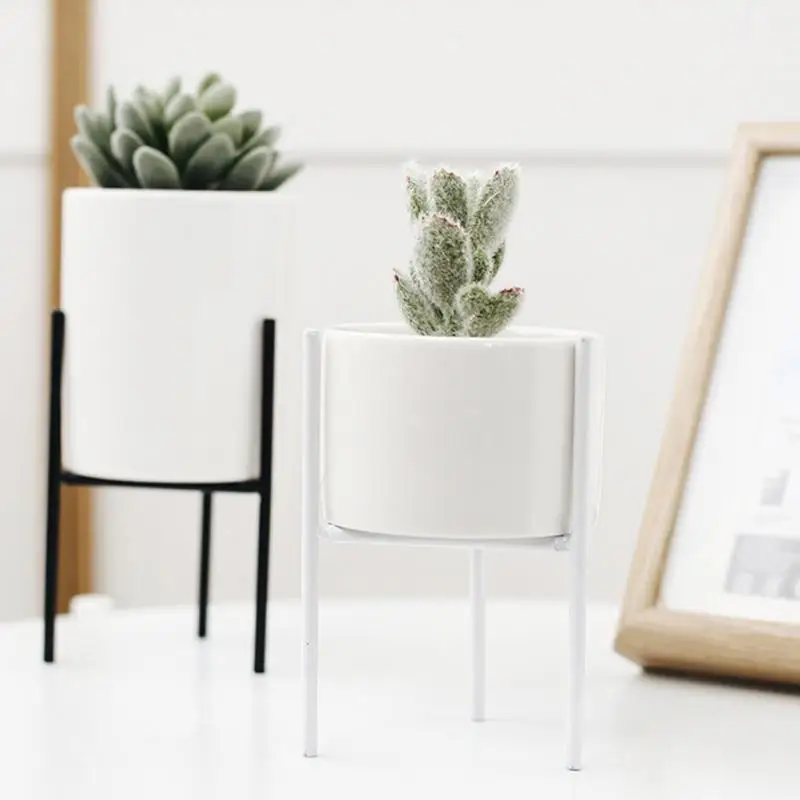 

1Set Nordic Style Ceramic Iron Art Vase Minimalism Flower Vases Plant Flowerpot Home Decoration For OfficeRoom Coffeehouse