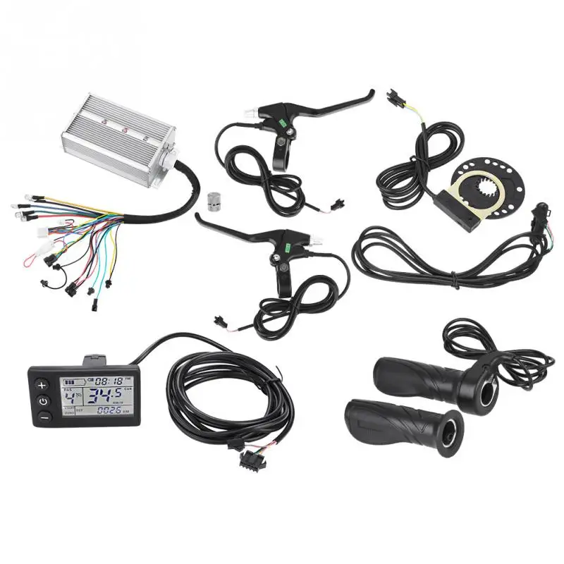 

36V/48V 1500W Electric Bike Controller with LCD Panel Handlebar Throttle Hall Sensor Motor Set E-bike Electric Bicycle Accessory